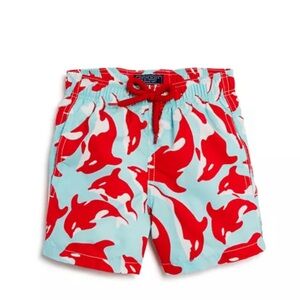 Vilebrequin Galaks Dolphin Print Swim Trunks Size 10